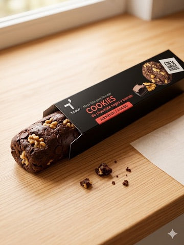 Cookie roll de chocolate negro con nueces (hasta 16 porciones)