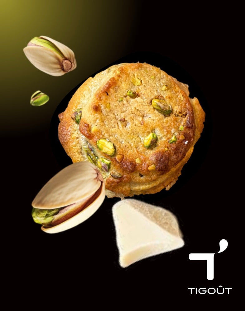 Cookie roll de chocolate blanco con pistacho (hasta 16 unidades)