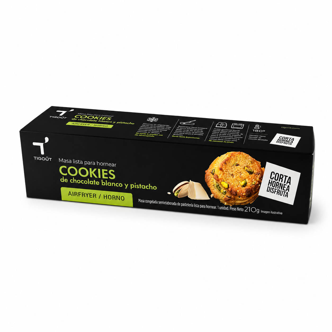 Cookie roll de chocolate blanco con pistacho (hasta 16 unidades)